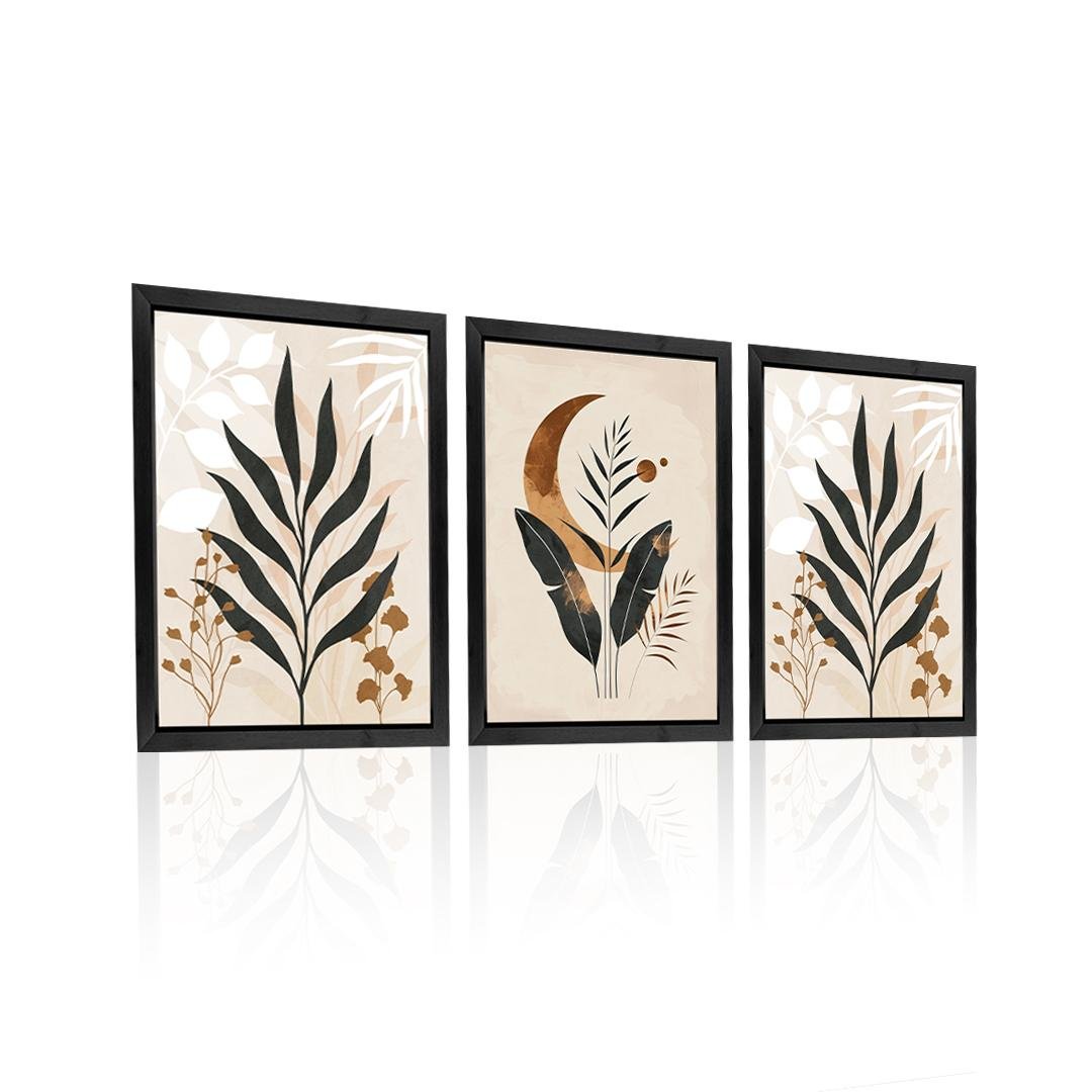 Abstract Leaf Wall Set 3PCS
