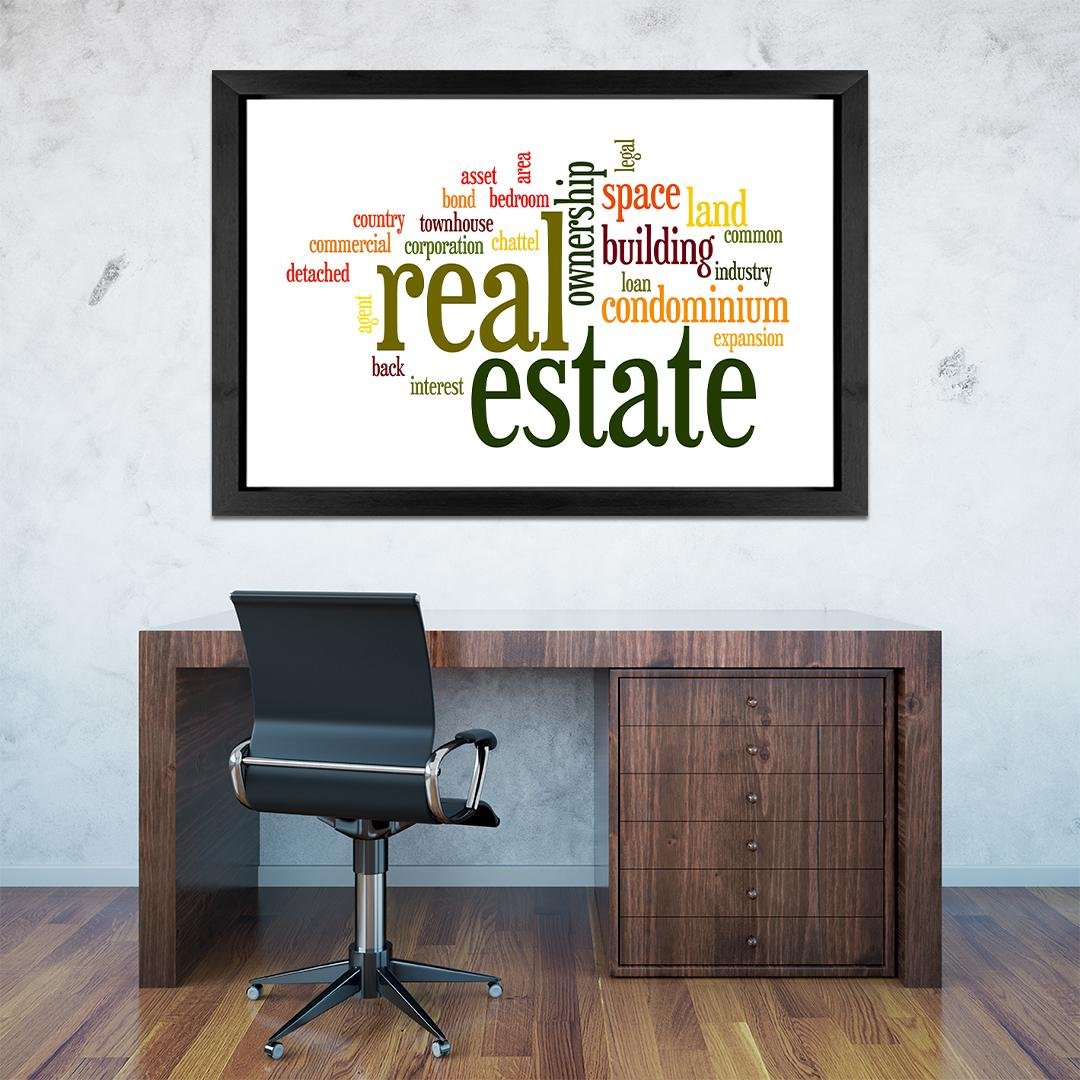 Inspirational Wall Frame with Real Estate Quotes