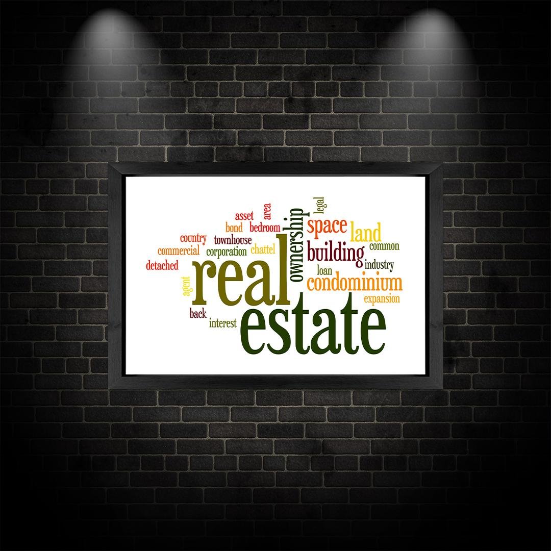 Inspirational Wall Frame with Real Estate Quotes