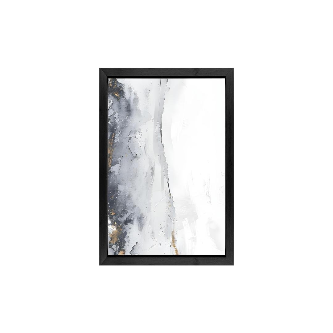 Abstract Black White and Gold Wall Panels