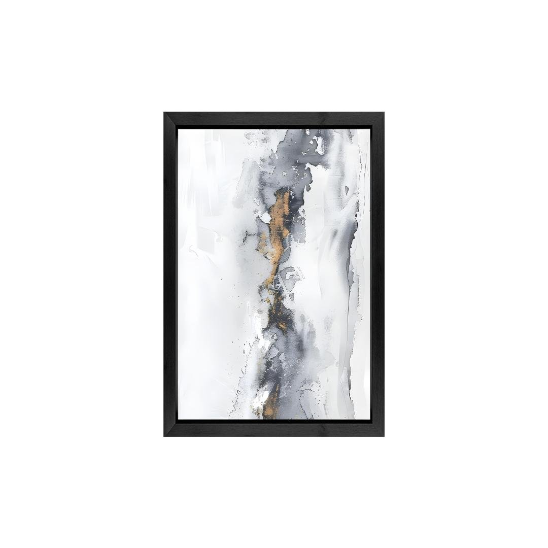 Abstract Black White and Gold Wall Panels