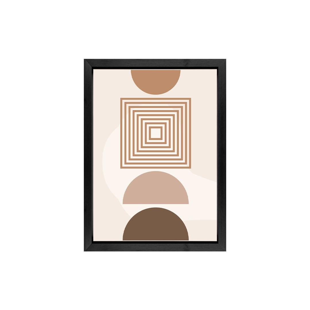 Set of 2 Beige Boho Geometric Wall Art