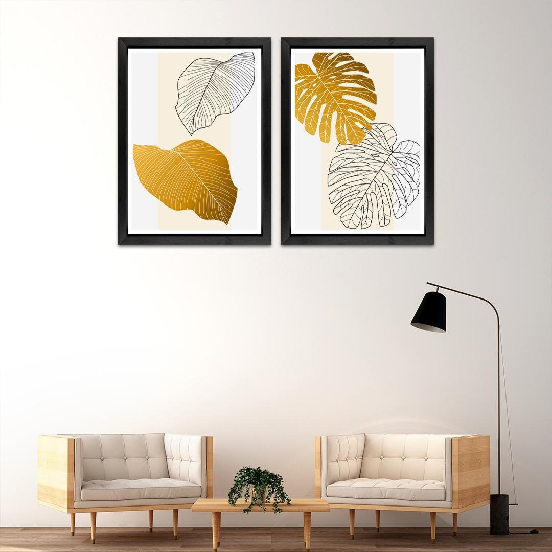 Elegant Monstera Leaf Canvas Wall Art