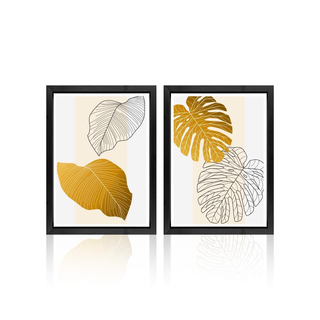 Elegant Monstera Leaf Canvas Wall Art