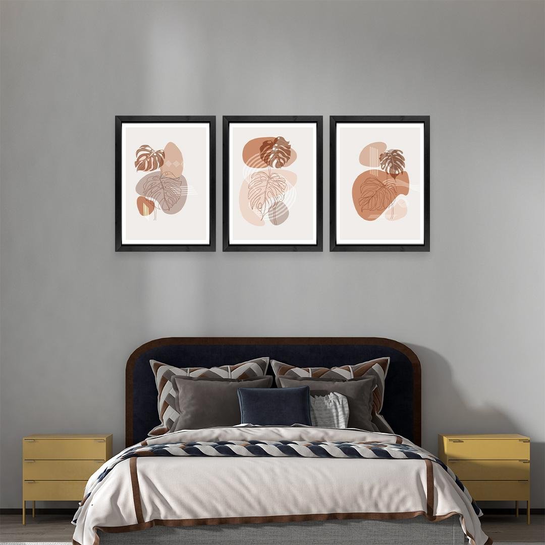 Set of 3 Minimalist Botanical Line Art Posters