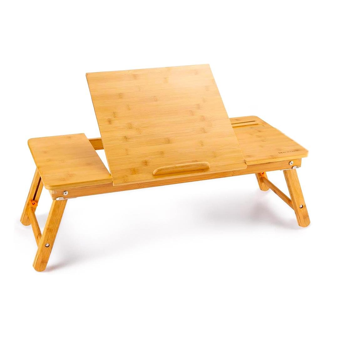 Premium Wooden Laptop Tray Table – Adjustable Foldable Desk