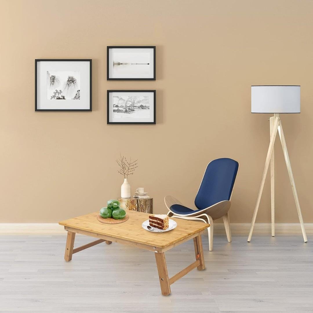 Premium Wooden Laptop Tray Table – Adjustable Foldable Desk