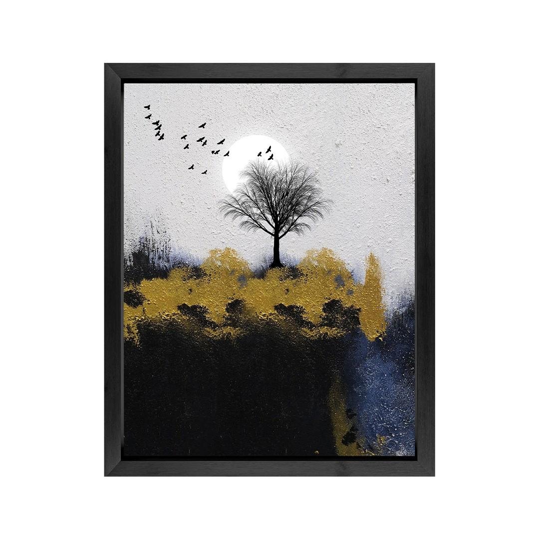 Modern Abstract Nature Wooden Wall Art Frame Set of 2